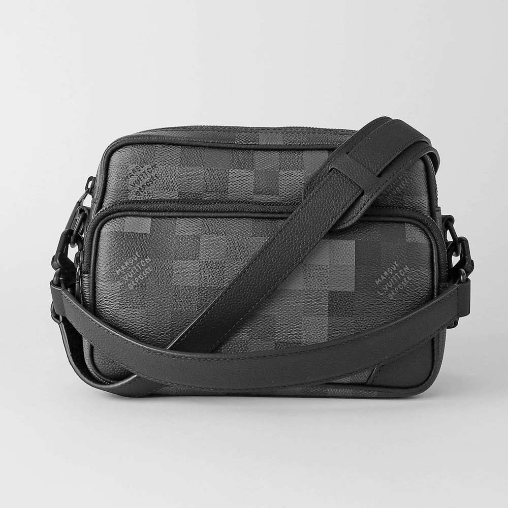 Louis Vuitton Damouflage Nile Crossbody Bag Leather Black